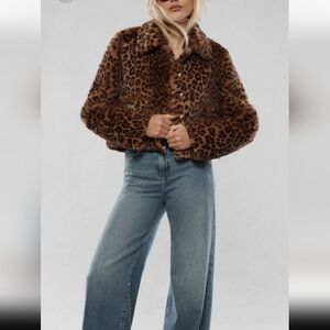 Maeve Faux-Fur Coat Size Xxs